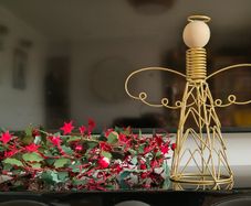 Christmas tree topper & wreath.