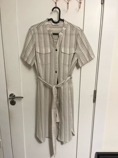 New Linen Blend Shirt Dress