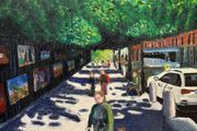 St Steaphen's Green exhibition scene east side street scene 1