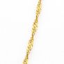 925 Vintage Gold Plated Sterling Silver Italian Signed Flat Curb Diamond Cut Long Chain Image 2