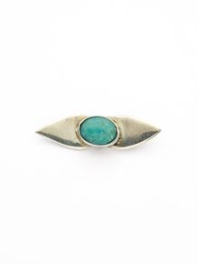 925 Vintage Sterling Silver Turquoise Brooch, 1982