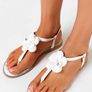 Lovely White Sandals with Sparkly Gems size 6 Image 2
