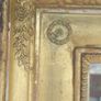 Antique French Mirror large freestanding 6 foot high with stained glass 1920s Beautiful patina a one of a kind piece Image 2