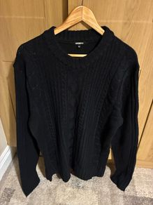 Navy knitted jumper