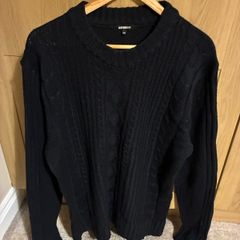 Navy knitted jumper