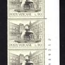 1975 Vatican City Fountains Commemorative Stamps Marigan strip of 5 Mint Never Hinged (MNH) Image 5