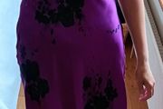 Oasis purple&amp; black halter neck dress