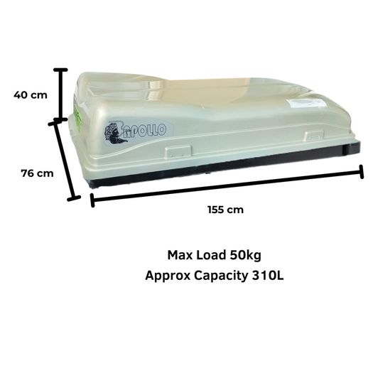 Car Roof Rack Box, Top Box, Approx. 310L Capacity with Mounts