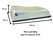 Car Roof Rack Box, Top Box, Approx. 310L Capacity with Mounts