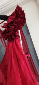 KAREN MILLEN colour block burgundy and black silk layered dress Sz 12 - Bnwt Rrp 195 Sterling