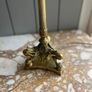 Antique style brass table lamp with pleated shade Image 2