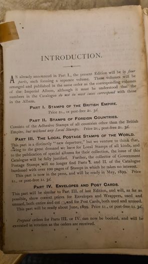 Stanley Gibbons Limited. Priced Catalogue Of Stamps Of Foreign Countries 1899. Hardback Not In Great Condition. See Photos For Same.