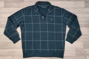 Nautica Half Zip Check Jumper Mens XXL