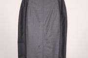 Quin &amp; Donnelly Grey Two-Tone Professional Tailored Pencil Midi Skirt 12UK/40EU