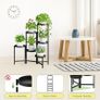 6 Tier Plant Stand Indoor Tall, Corner Metal Tiered Plant Stands Outdoor for Multiple Plants, Folding Iron Flower Display Holders Rack Shelf, Black Image 7