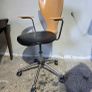large antique partners desk+chesterfield chair Image 6