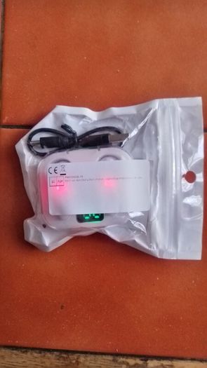 New Bluetooth headphones can be seen charging