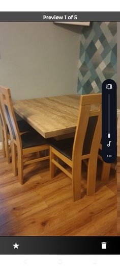 table and chairs