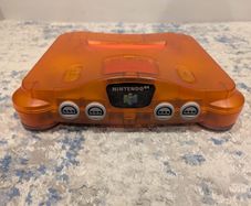 Nintendo N64 Funtastic Fire Orange Console Perfect Condition
