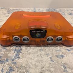 Nintendo N64 Funtastic Fire Orange Console Perfect Condition