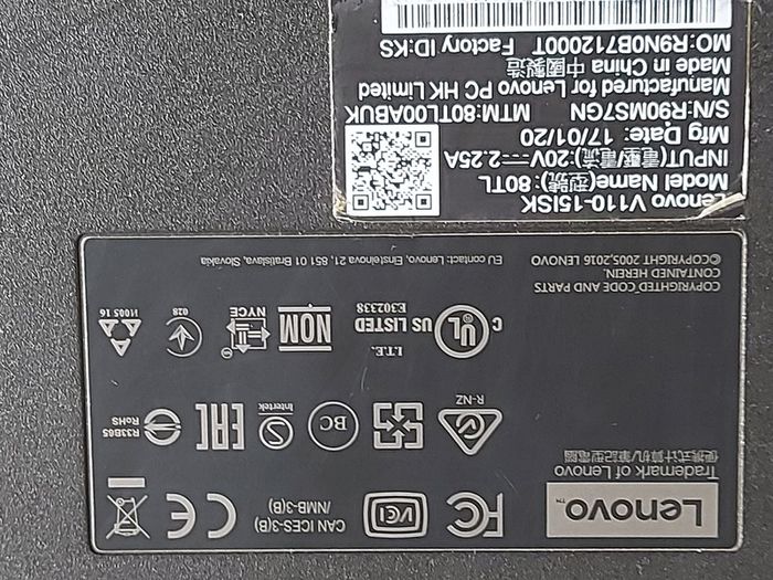 Lenovo  V110-15ISK, Model 80TL, 15.6 inch Laptop, Intel Core i3-6006U CPU, 2.00GHz, windows 10, 4GB Ram, 675GB HDD, Microsoft Edge, Chrome