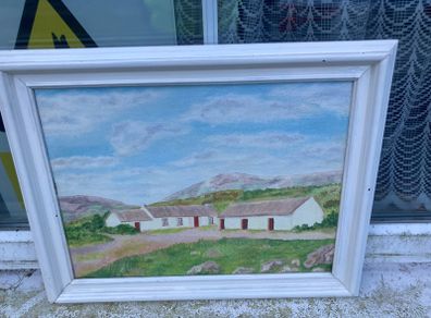 Irish oil painting free postage