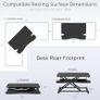91 cm Desk Converter K Series Height Adjustable Sit to Stand Riser Dual Monitor and Laptop Workstation with Wide Keyboard Tray White DESK-V036KW Image 6