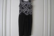 "J'Aime la Vie" Black Lace-Fronted Dress.