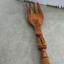 Tribal Wooden fork - wall decor - home decor. Image 2