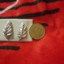 sterling silver leaf shaped earrings Image 4