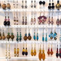 NEW Handmade earrings with Vintage/Antique beads