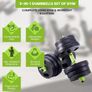 20KG Adjustable Dumbbell & Barbell Set 3-in 1 Home Gym Weights | Space-Saving Strength Training for Home Image 4