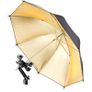 84cm 33 inch Gold & Black Umbrella Image 4