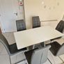 Glasstop Extendable Kitchen Dining Table Set Image 2