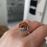 Sterling Silver Ring With Baltic Amber Circumference 57mm Image 7