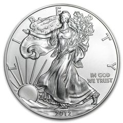 2012 USA 1 Dollar 1 oz Silver Bullion Coin - American Eagle BU (In Capsule)