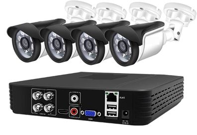 4CH CCTV System 1080P AHD Camera Kit 5 in 1 Video Recorder Surveillance System Outdoor Security Camera Email Alarm