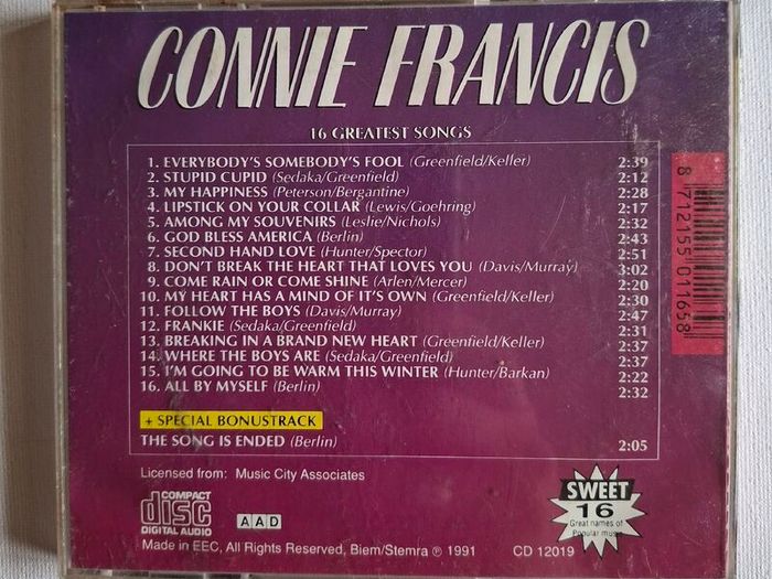 Connie Francis 16 Greatest Hits