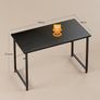 100x48 cm Desk, Small Computer Desk for Home Office, Study Office Table with Headphone Hooks for Small Space, Easy Assembly, Black Image 2