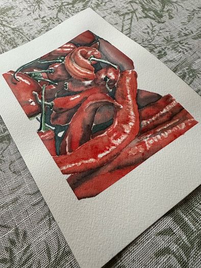 Watercolour - Red Chili's