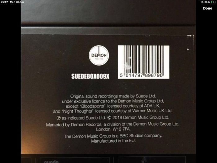suede  |  studio albums  ('93-'16):  Limited Exclusive Edition Vinyl Box Set