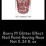 Barry M Glitter Nail Varnish Raving Rose Image 4