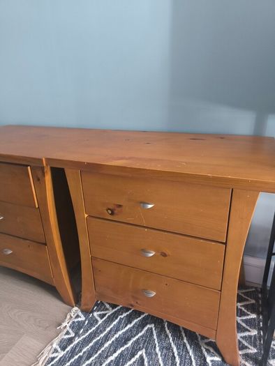 Matching bedside solid wood lockers