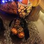 Halloween wooden candlesticks & candles x 2 Image 2