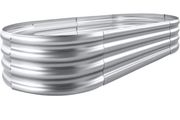 NEW Galvanized Raised Garden Bed Kit, Galvanized Planter Raised Garden Boxes Outdoor, Oval Large Metal Raised Garden Beds for Vegetables
