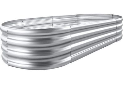 NEW Galvanized Raised Garden Bed Kit, Galvanized Planter Raised Garden Boxes Outdoor, Oval Large Metal Raised Garden Beds for Vegetables