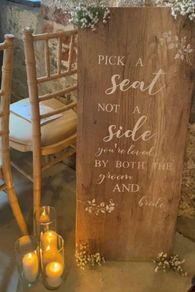 Wedding Sign Seat for Rent/Hire
