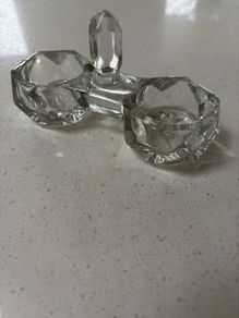 Retro / Vintage / Antique Glass Salt / Pepper/ Condiments Set