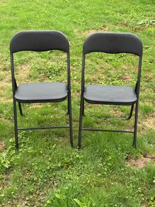 Pair of Folding Chairs Black
