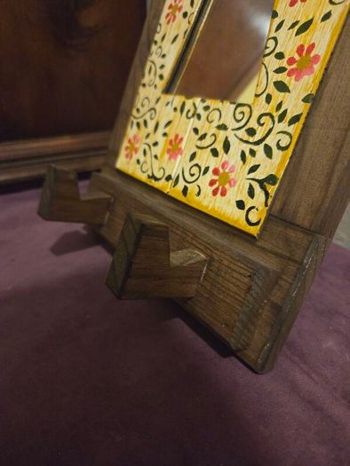 Vintage Hand made Wall Key Holder with Mirror